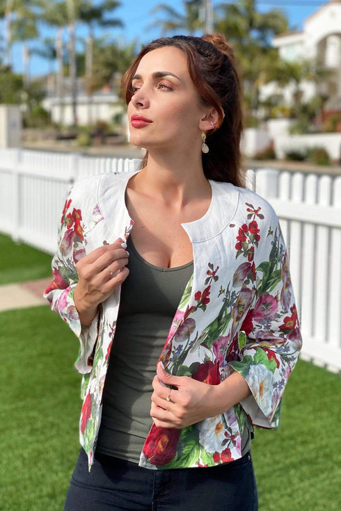 Rose Linen Coat